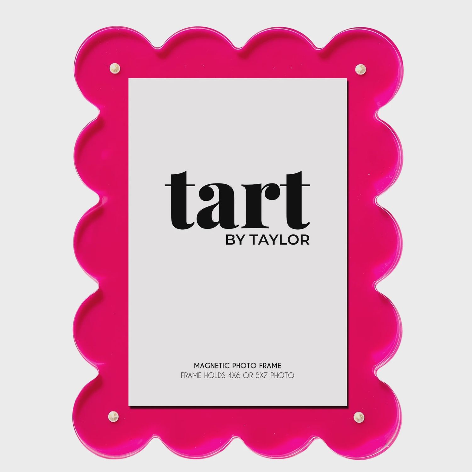 Scalloped Acrylic Picture Frame | Magenta