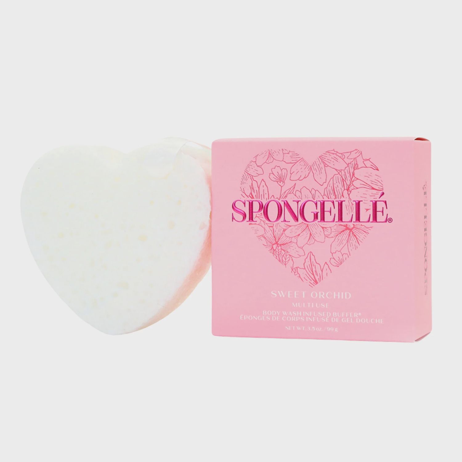 Heart Shaped Body Wash Infused Buffer | Sweet Orchid
