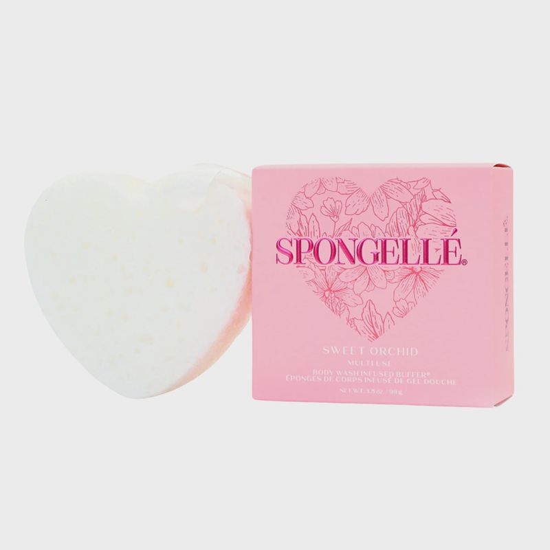Heart Shaped Body Wash Infused Buffer | Sweet Orchid