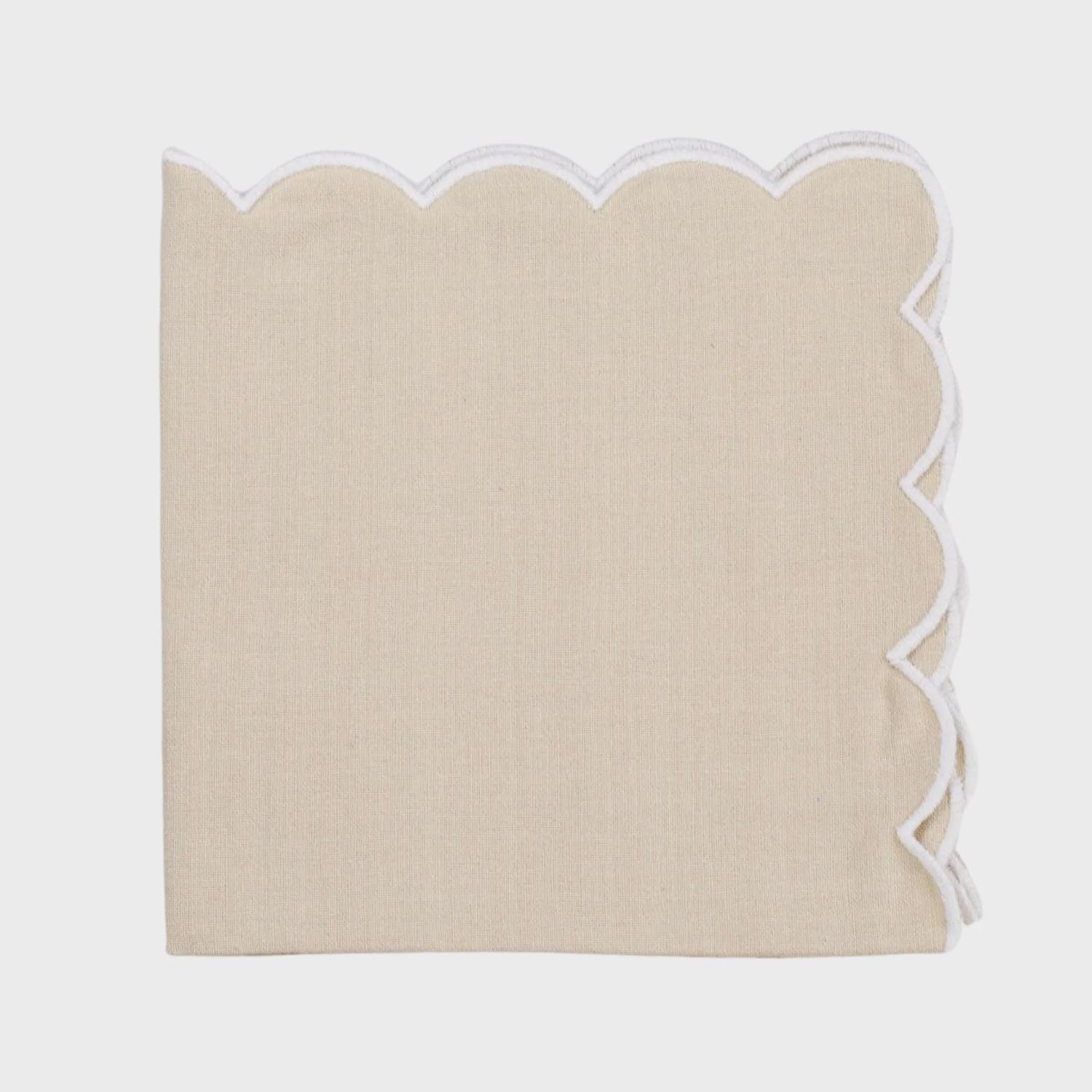 Scallop Napkin | Gray &amp; White