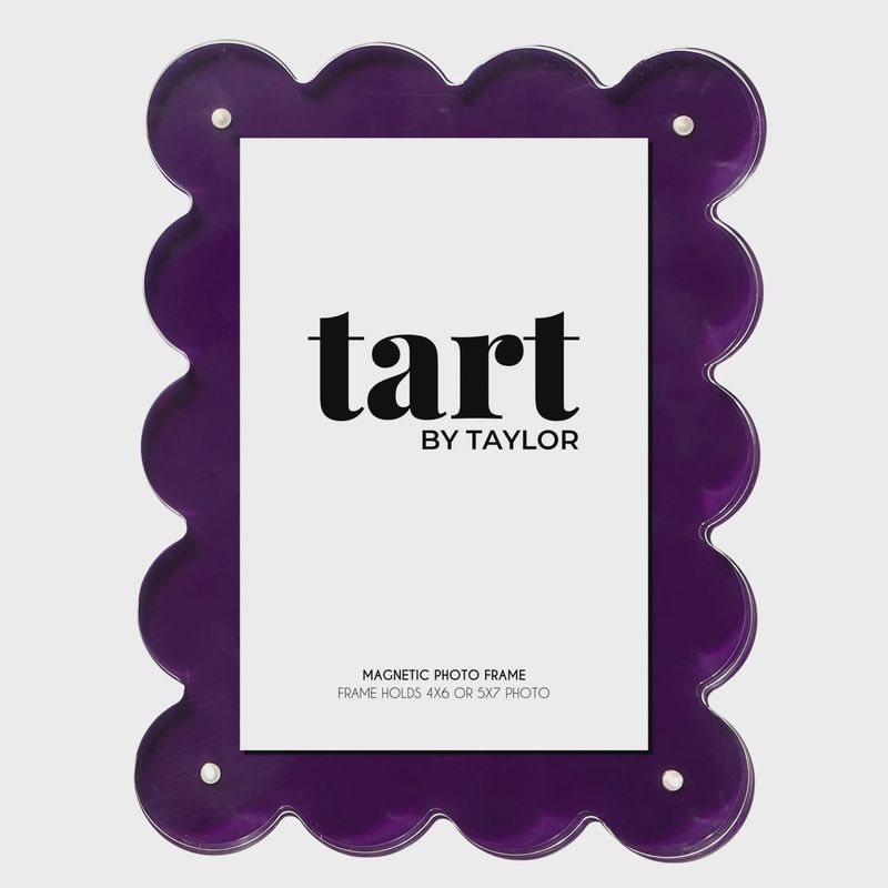 Plum Scalloped Acrylic Picture Frame