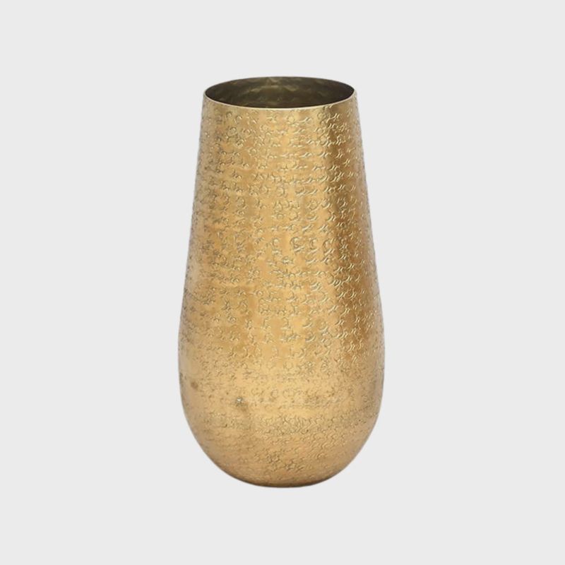 Alum Gold Hammered Vase - Large