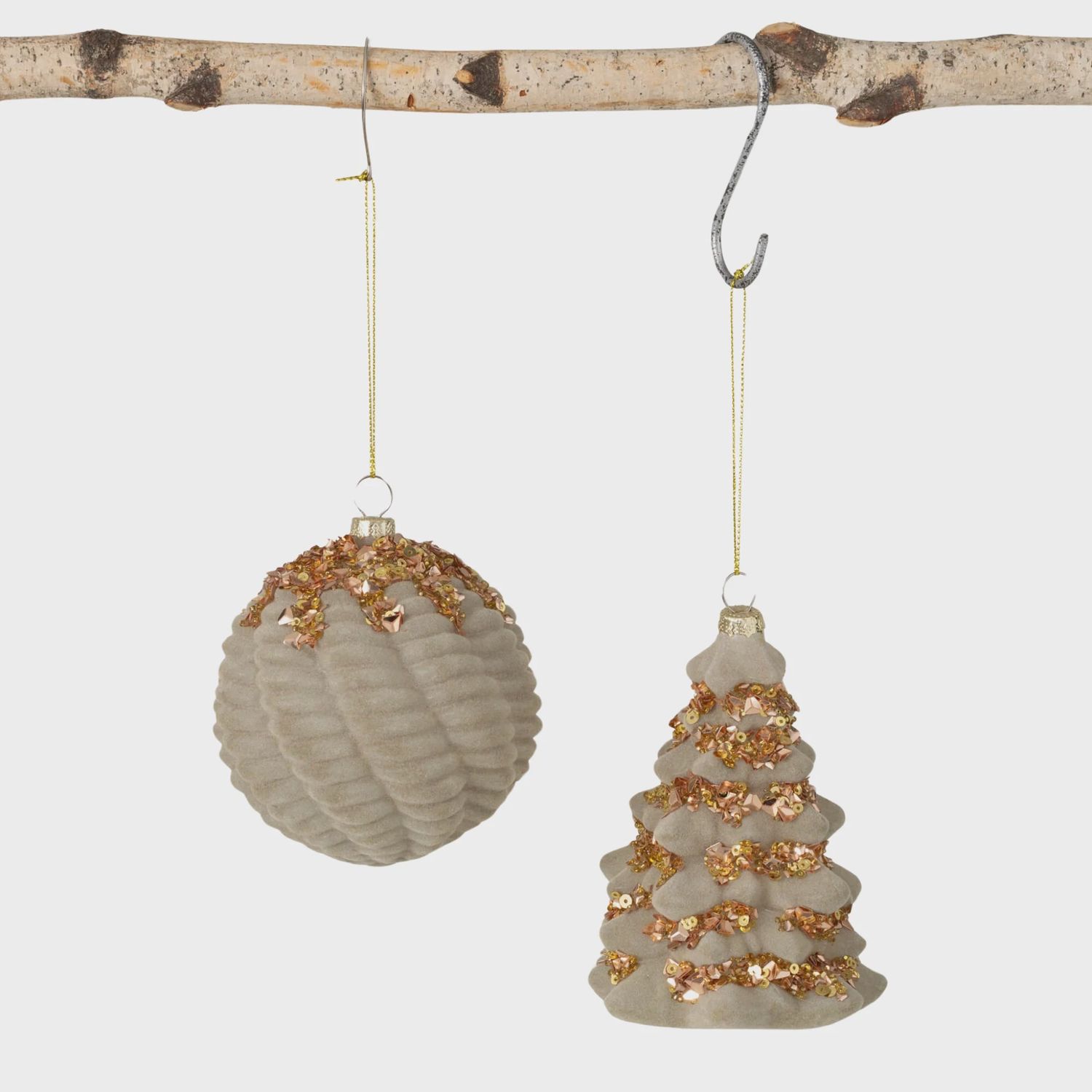 Flocked Ornament | 2 Styles