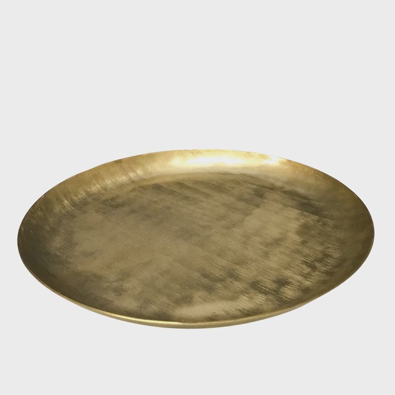 Gold Etched Round Tray | Large