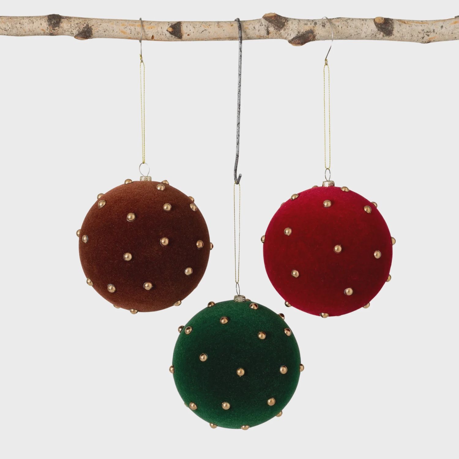 Round Studded Ornament | 3 Colors