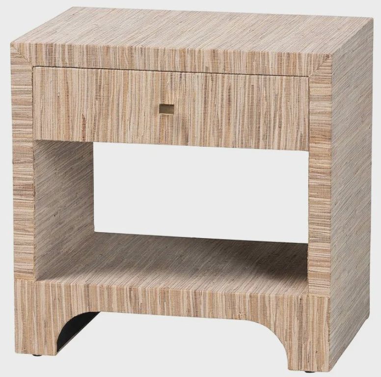 Grasscloth Table w/drawer