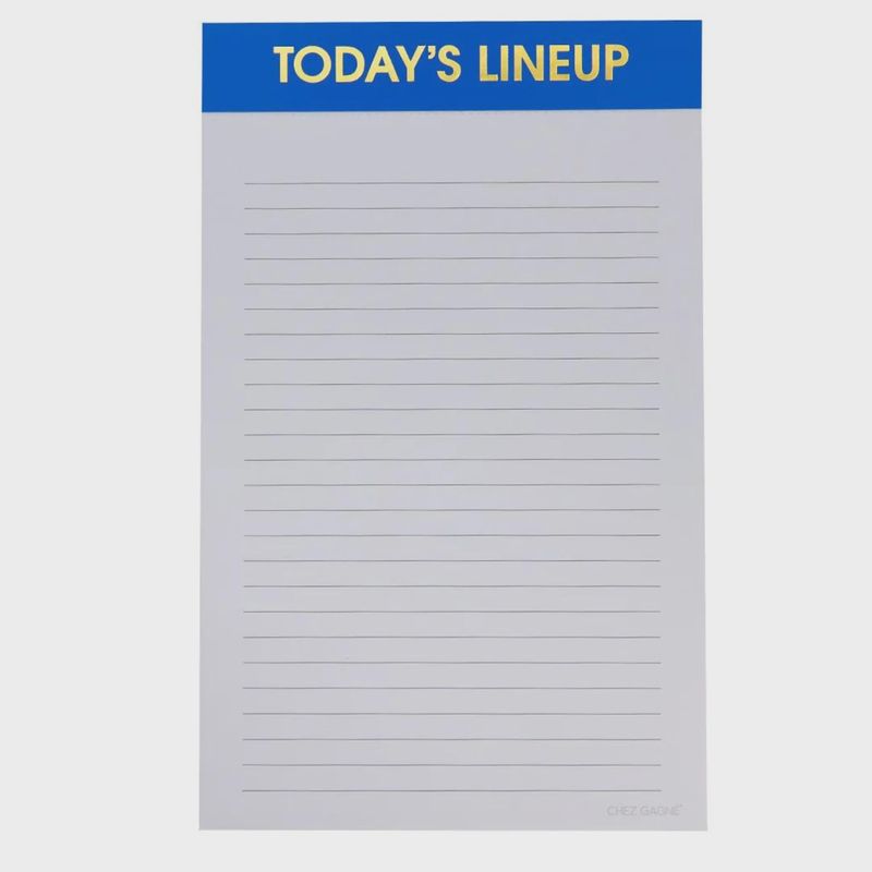 Today's Lineup Notepad