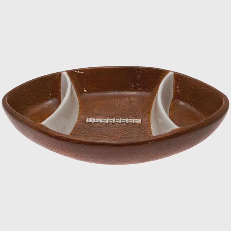 Football Fever Chip Dip Ceramic Bowl