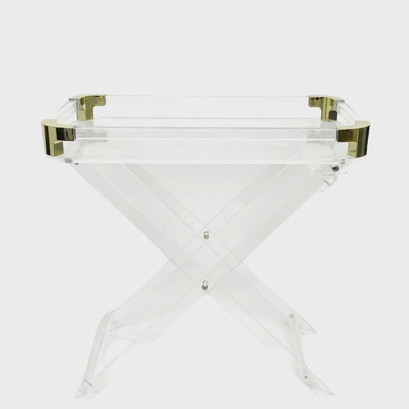 Simply Brilliant Acrylic Foldable Tray Side Table