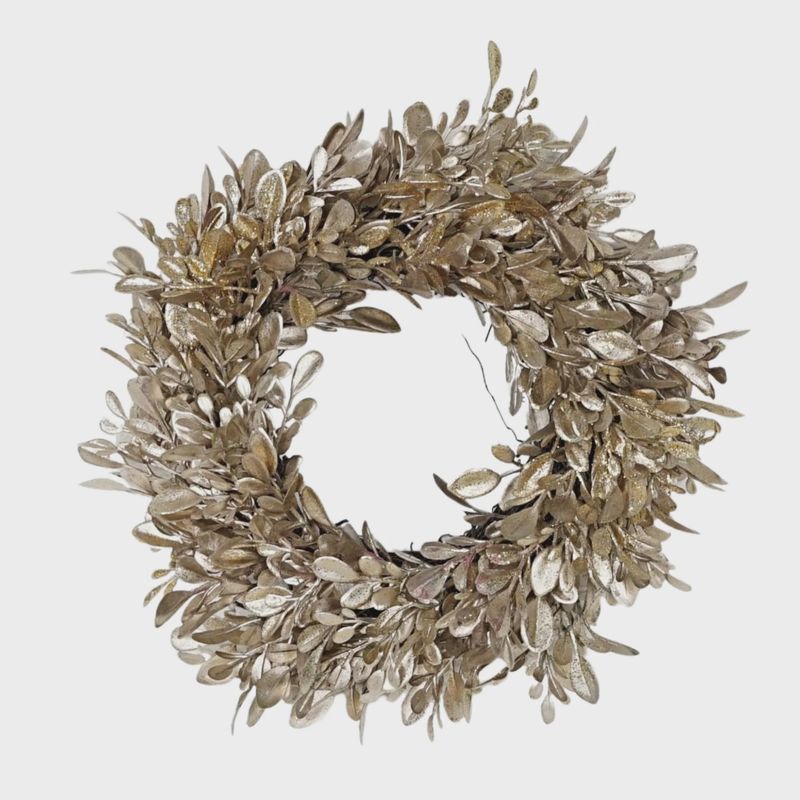 Wreath | Champagne Boxwood | 9&quot;