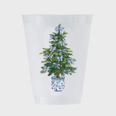 Bow Christmas Tree Plastic Cups