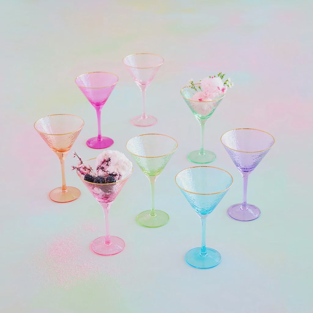 Rainbow Martini Glass | 7 Colors