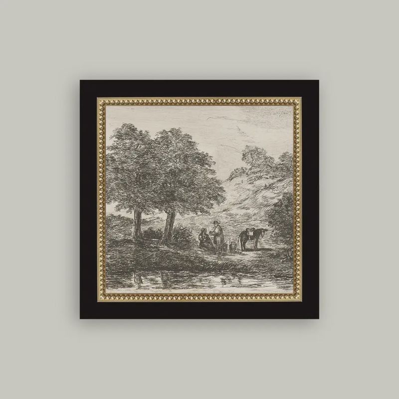 Landscape with Family under Tree: 5x5