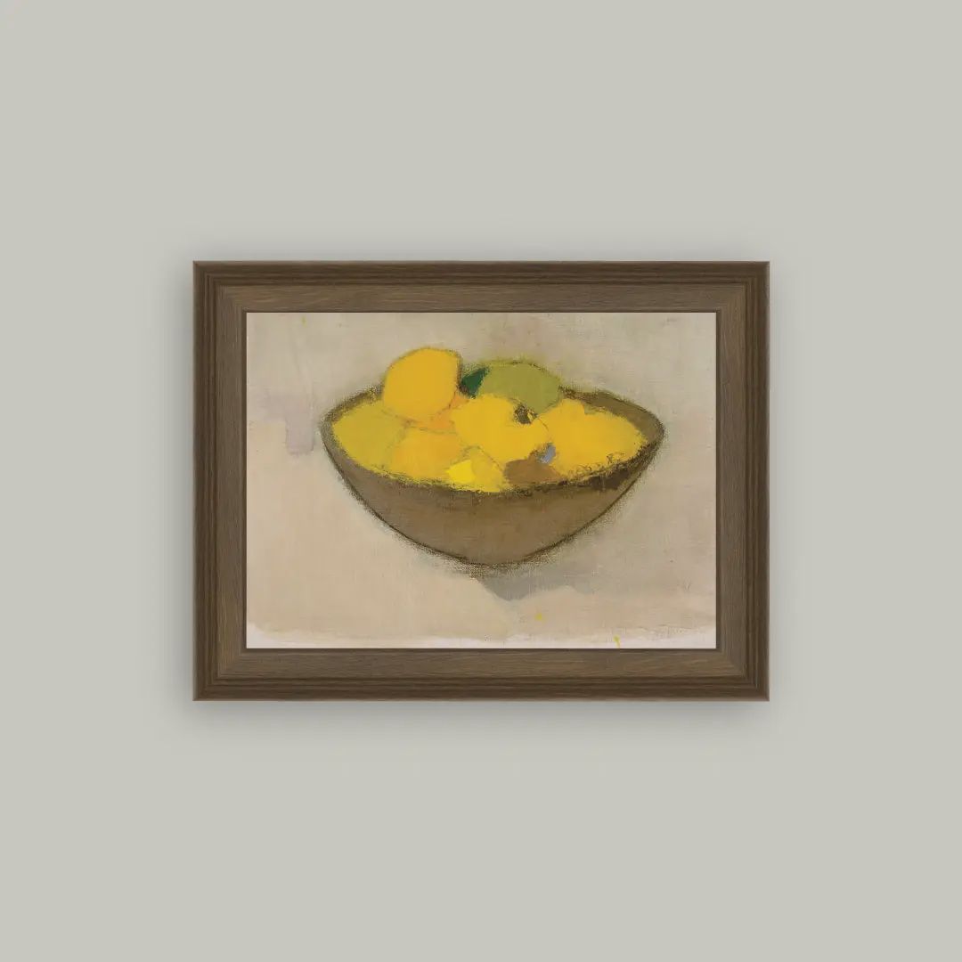 Lemons in a Bowl: 16x12