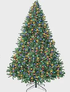8FT Prelit Christmas Spruce Artificial Tree with Led Lights