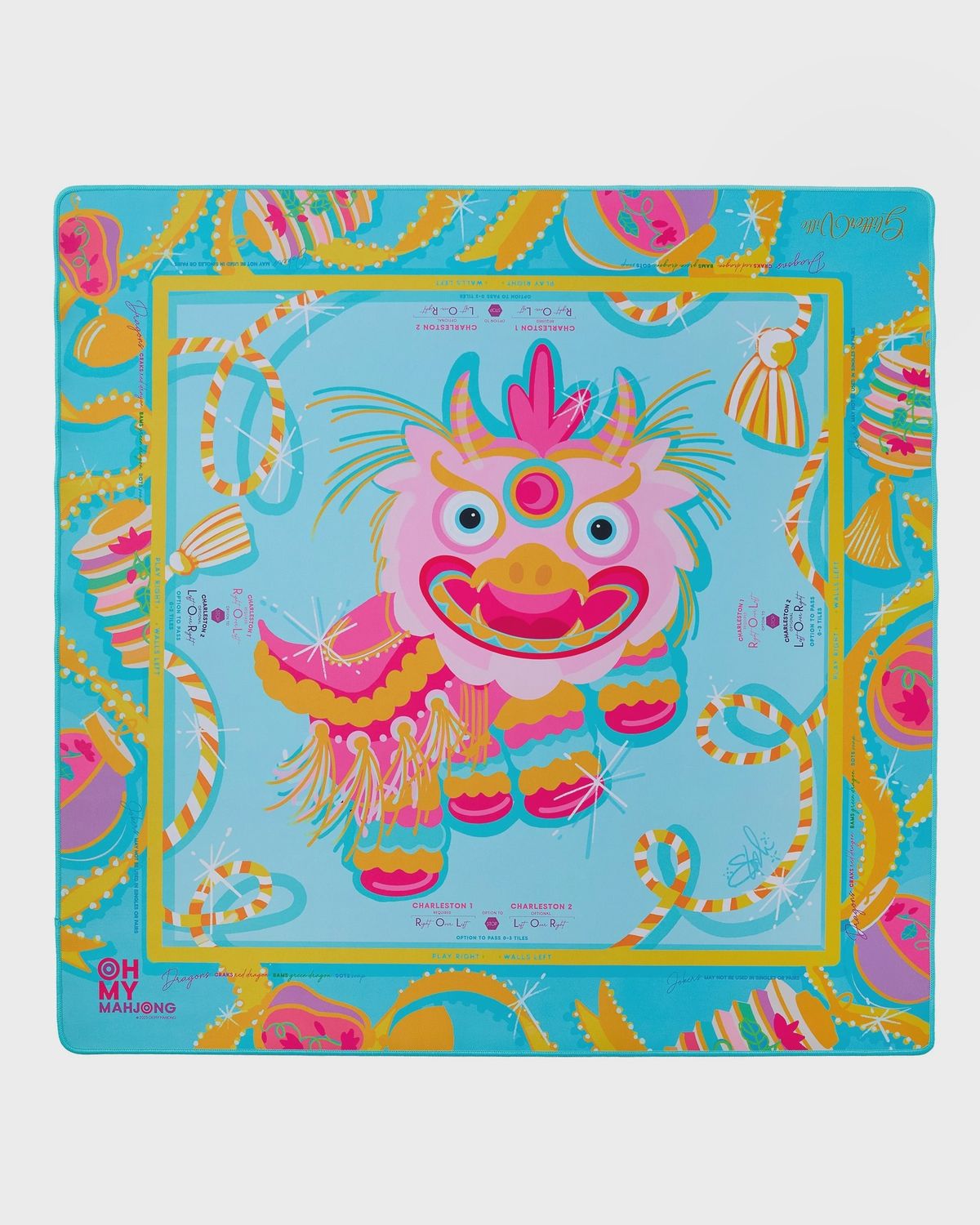 Glitterville Pink Dragon Mat
