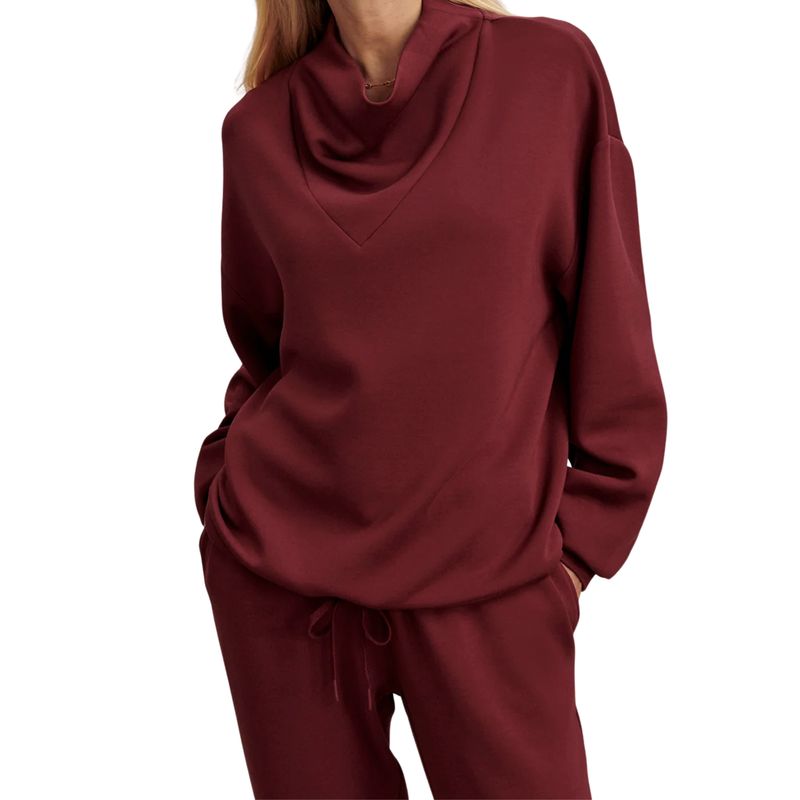 Betsy Sweat Top | Maroon