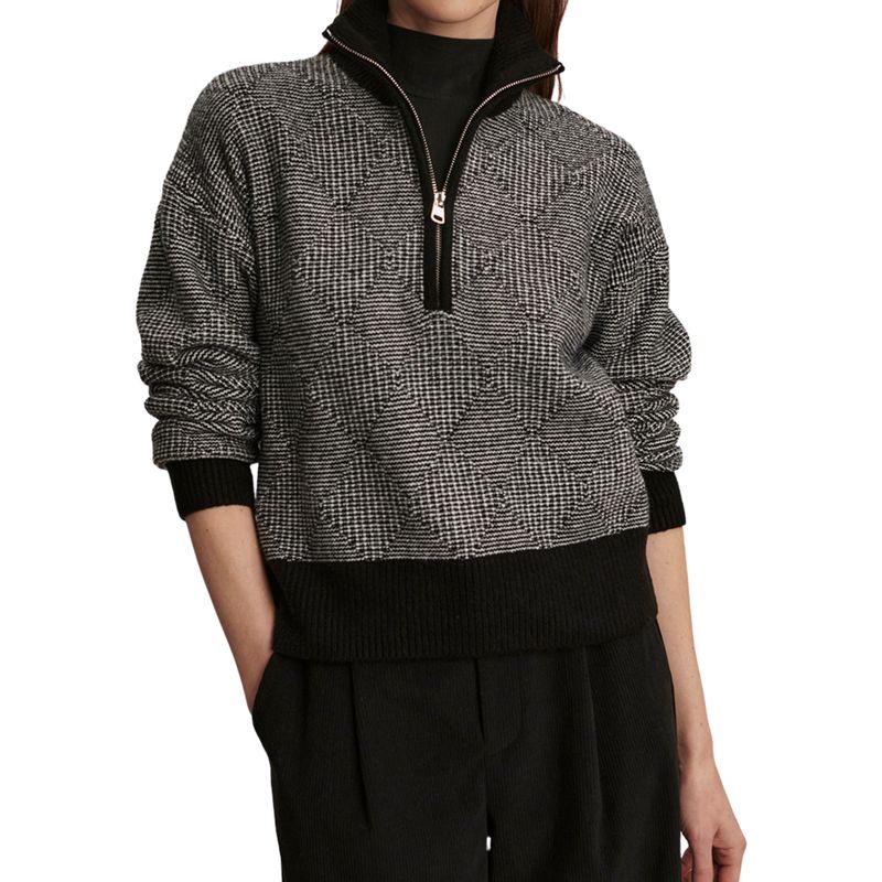 Aldridge Half Zip Knit | Black