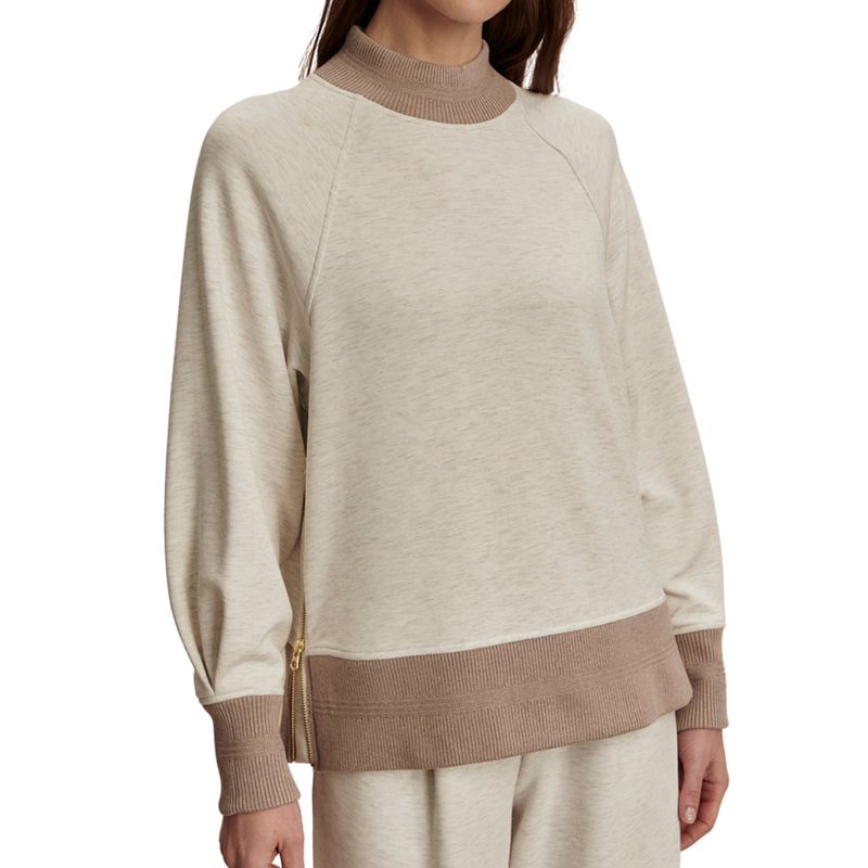Loxley Raglan Boyfriend Sweat | Ivory Marl