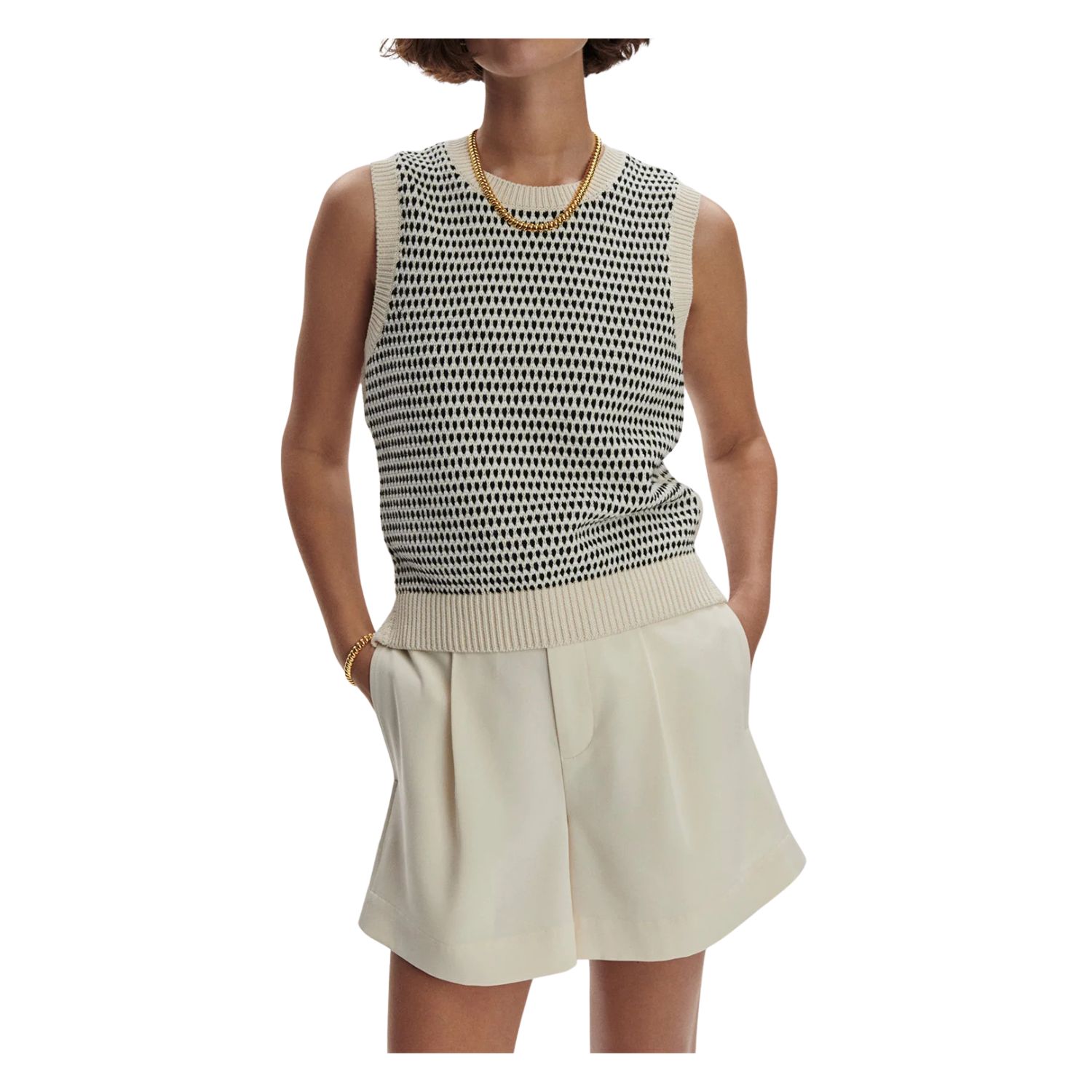 Knowles Textured Knit Vest | Birch Multi