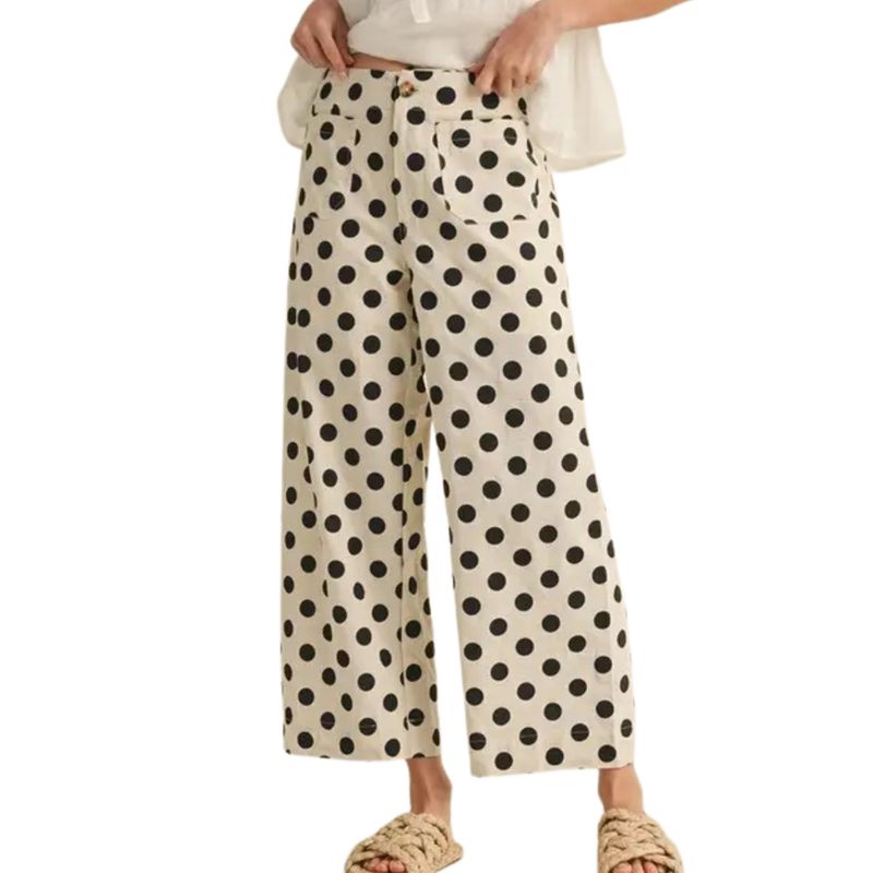 Polka Dot Wide Leg Pants