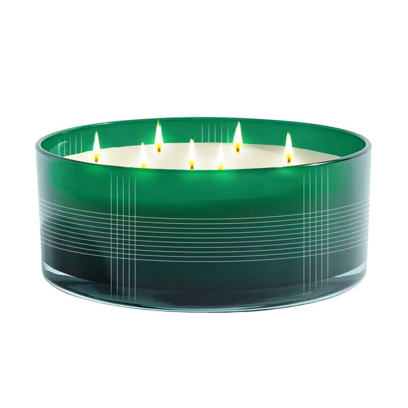 Mistletoe &amp; Holly Plaid XL Centerpiece 7-Wick 60oz Candle