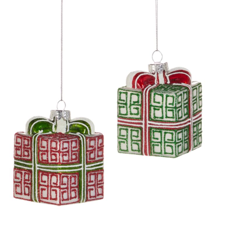 Greek Key Christmas Ornament | 2 Styles