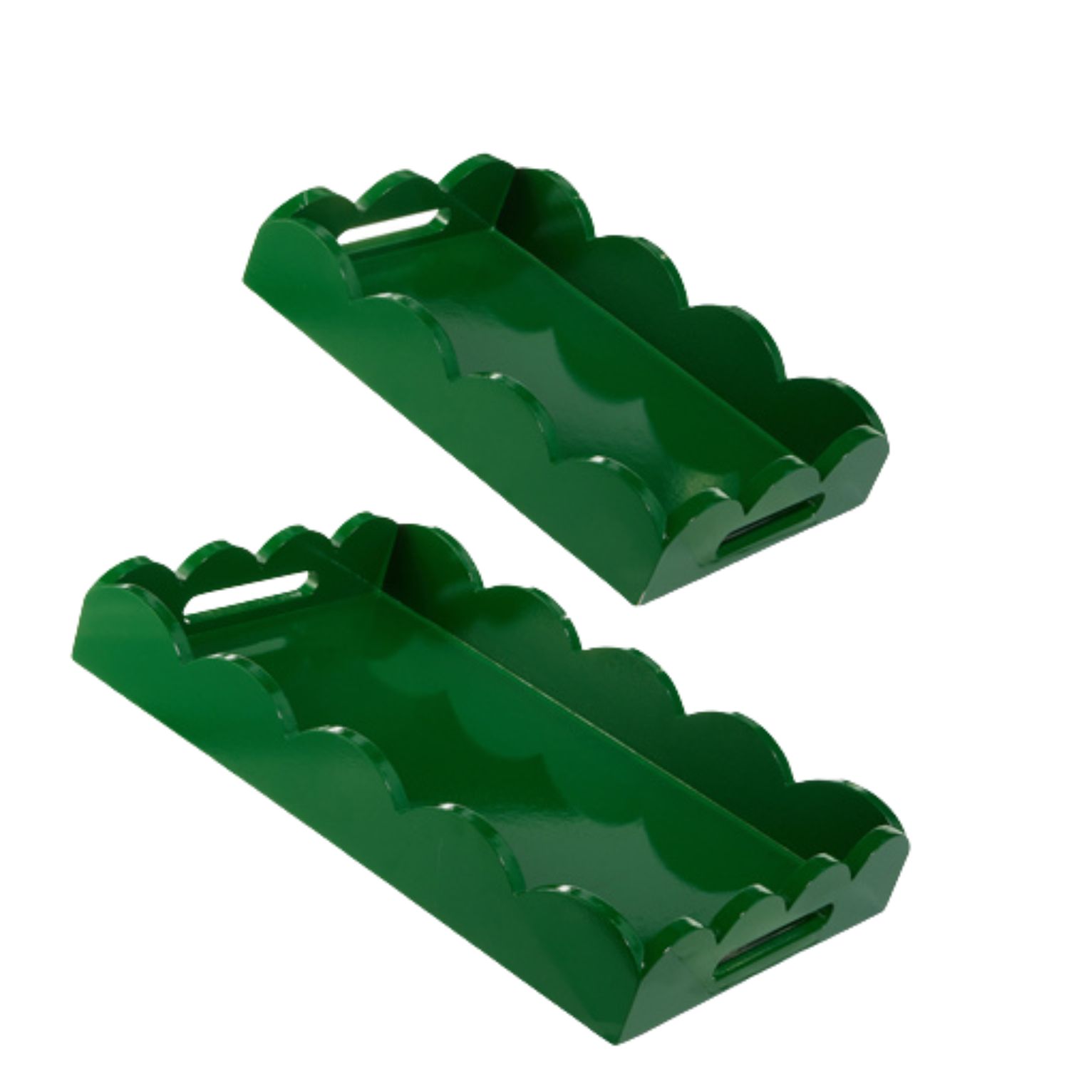 Green Scalloped Tray | 2 Sizes