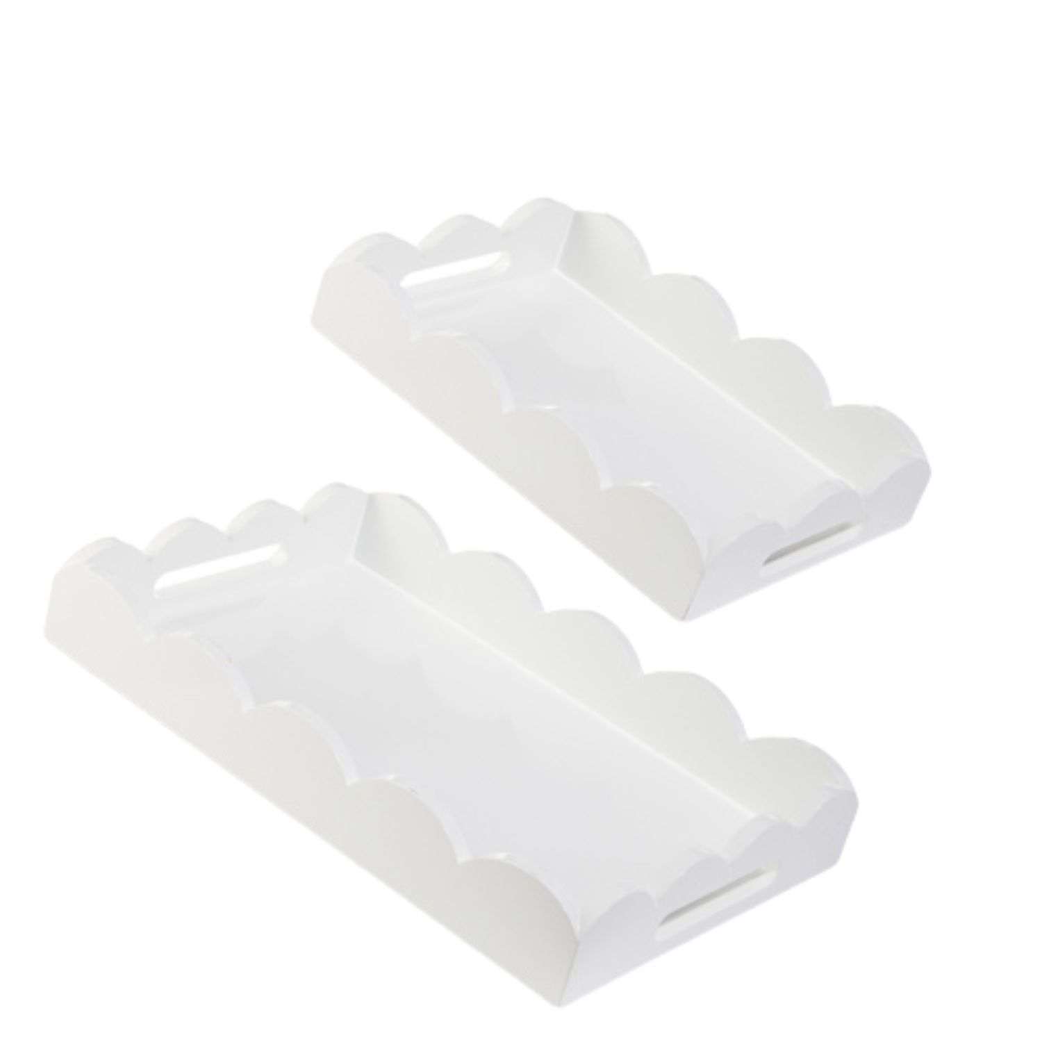 White Scalloped Tray | 2 Sizes