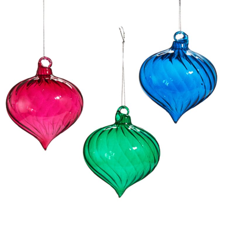Small Blown Glass Ornament | 3 Colors