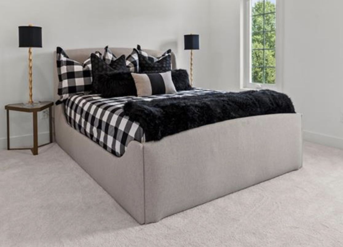 Swan Queen Bed-Hailey Fabric