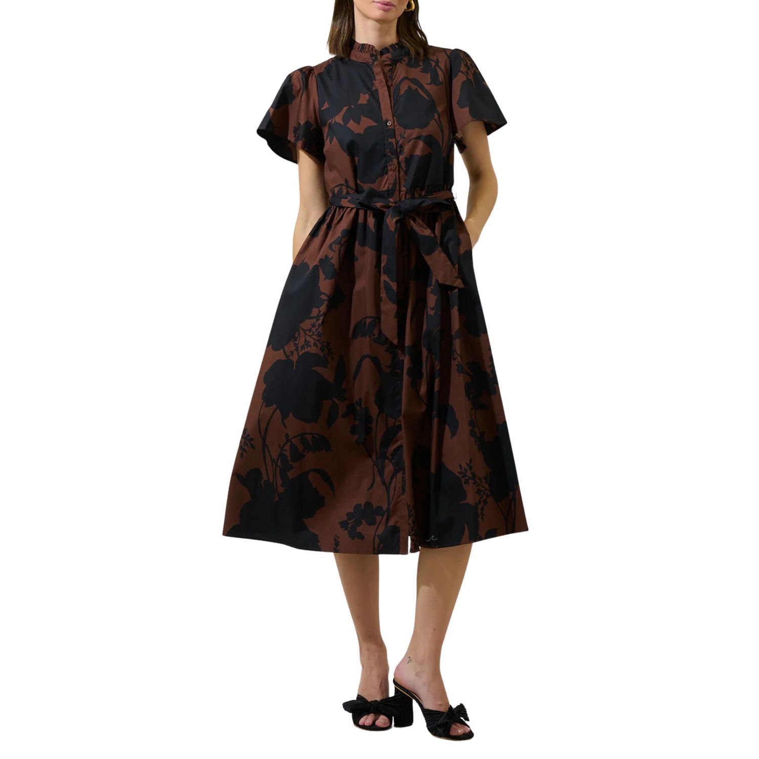 Somerton Floral Babydoll Midi Dress