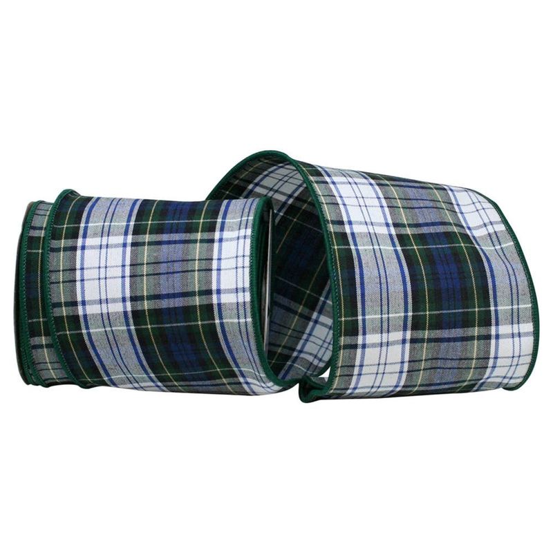4&quot; Plaid Inverness Wired Edge Ribbon | 10 yds
