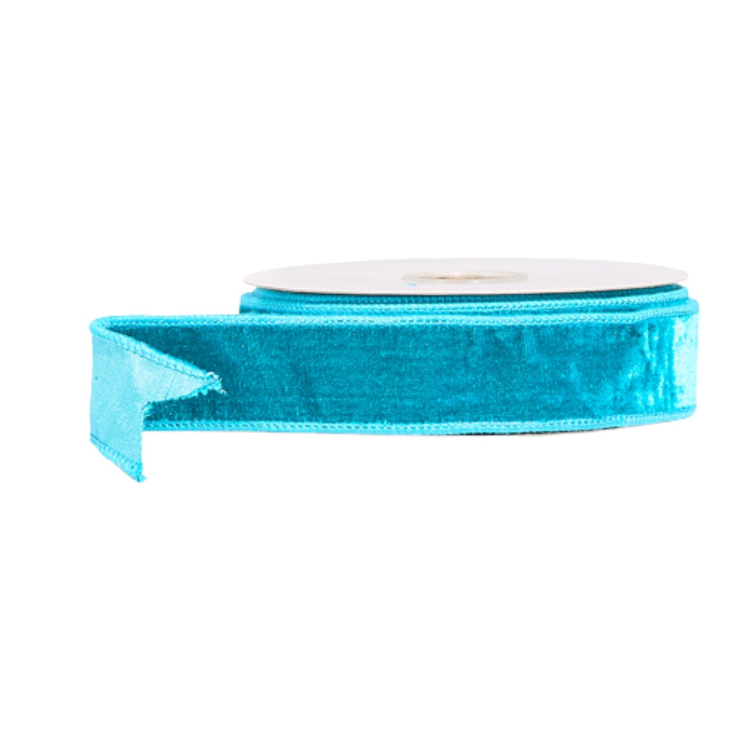 1.5&quot; Teal Velvet Wired Ribbon | 10 Yards