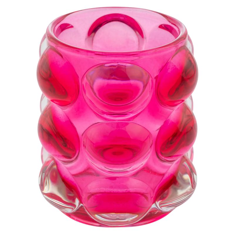 Lucia Hobnail Votive- Hot Pink
