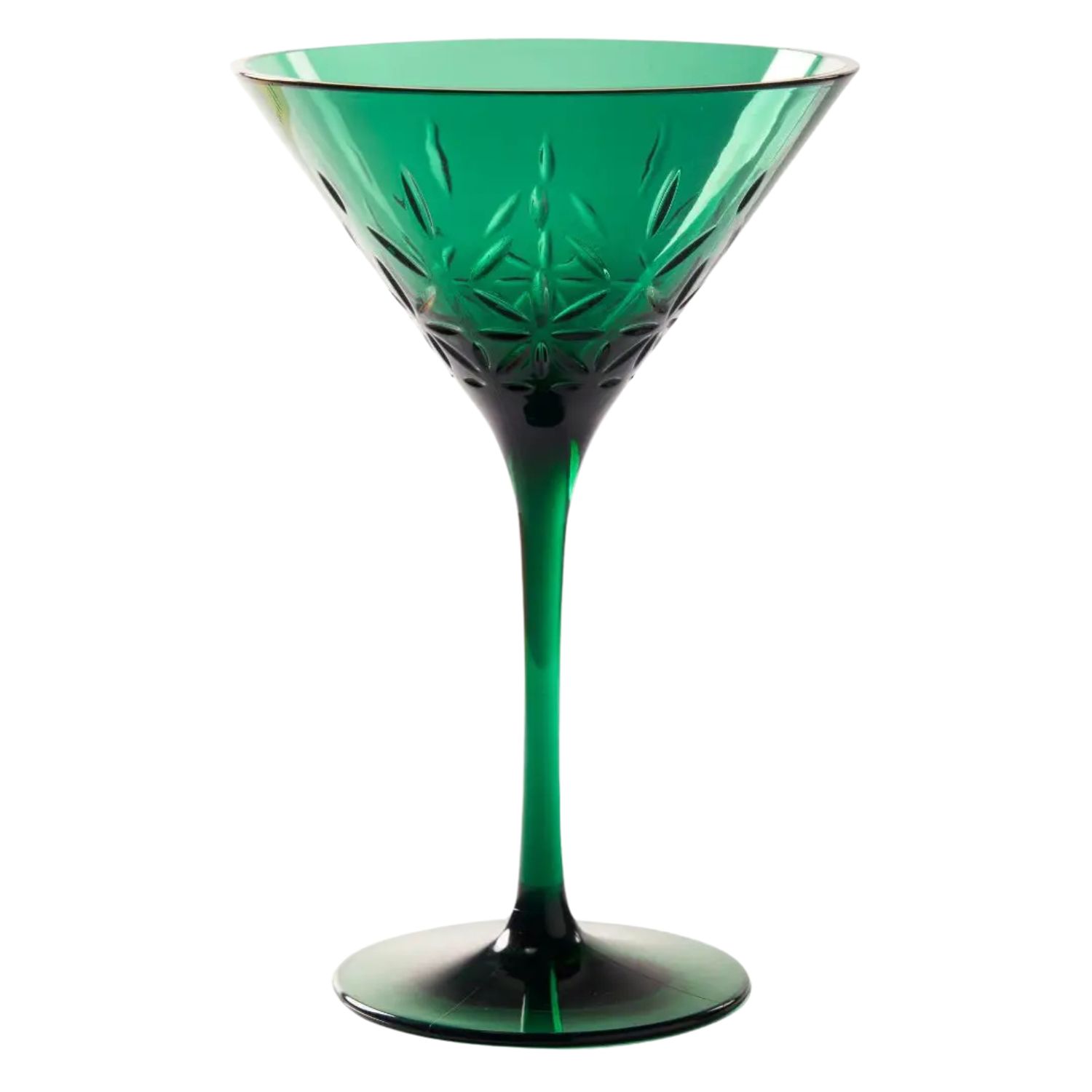 Martini Glass | Green  8 oz