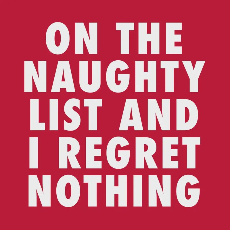 Christmas Cocktail Funny Napkins | I Regret Nothing