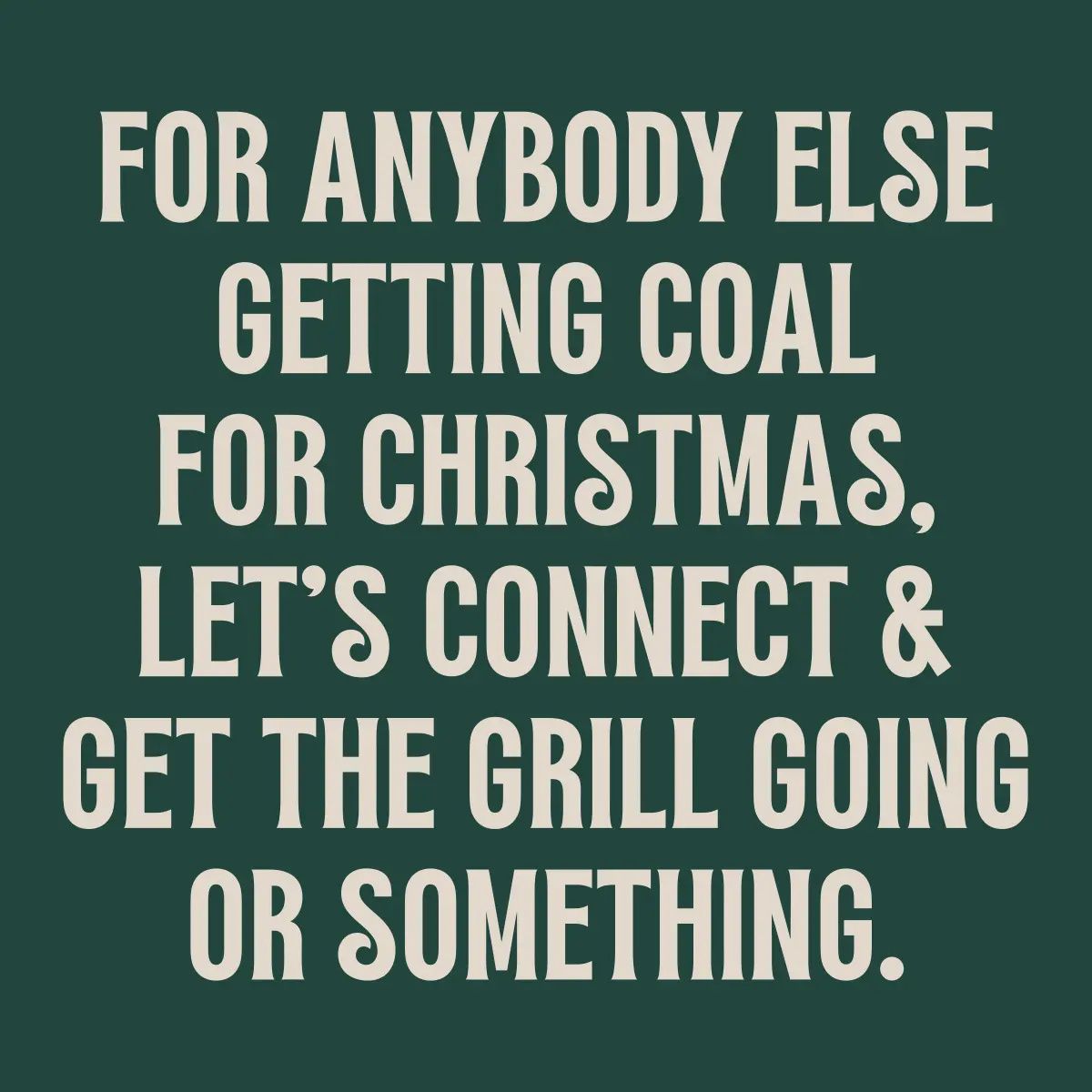 Funny Christmas Cocktail Napkins - Getting Coal