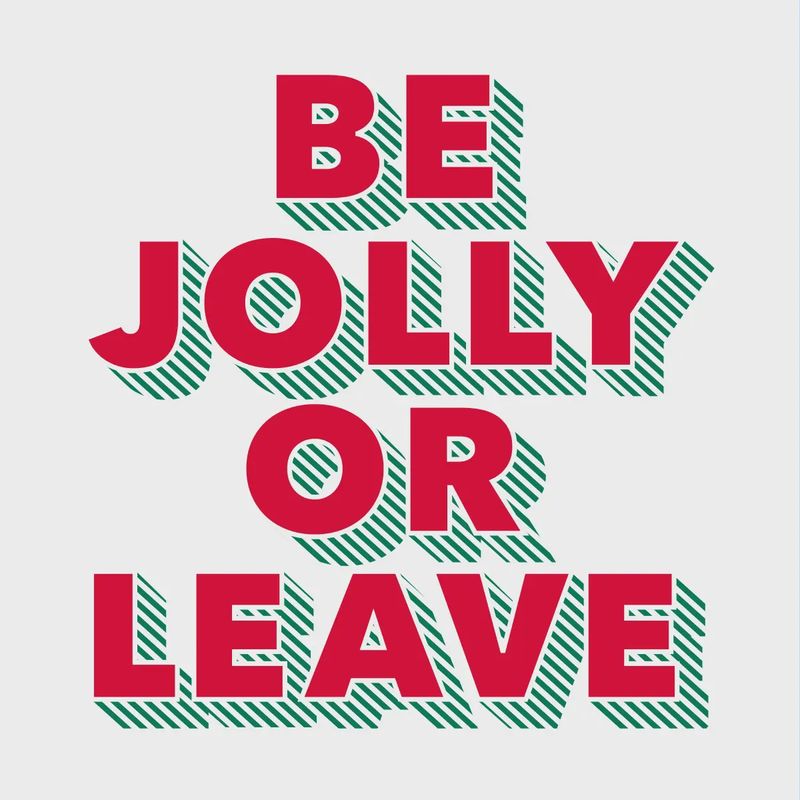 Funny Christmas Cocktail Napkins | Jolly or Leave