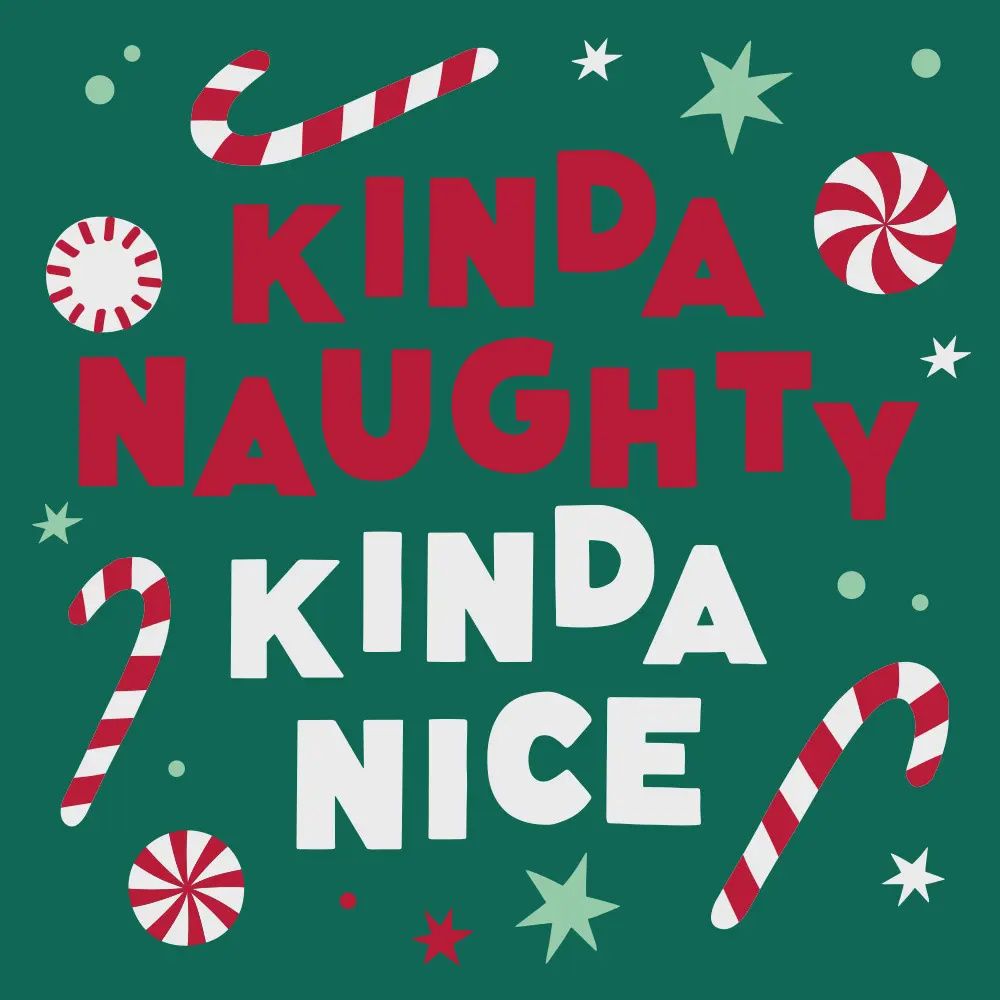 Funny Christmas Napkins | Kinda Naughty Kinda Nice