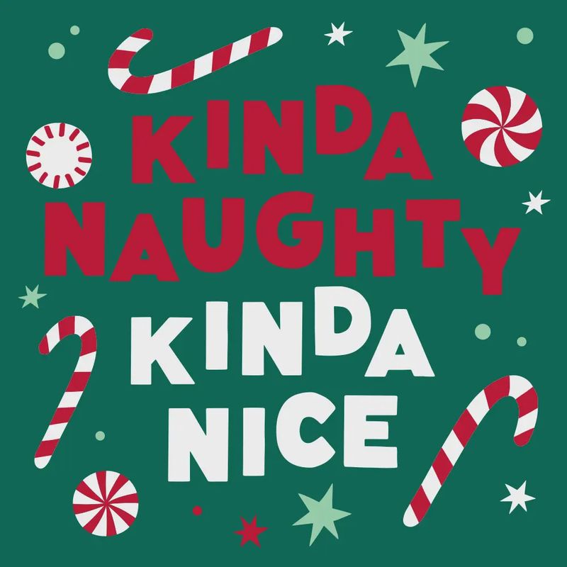 Funny Christmas Napkins | Kinda Naughty Kinda Nice