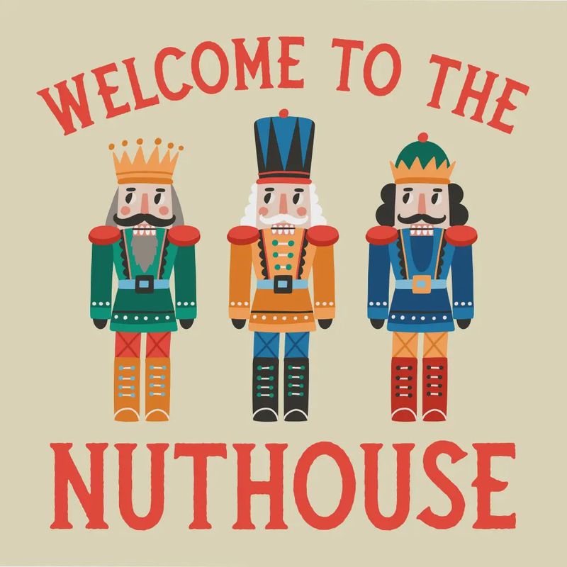 Funny Christmas Napkins |Welcome To the Nuthouse