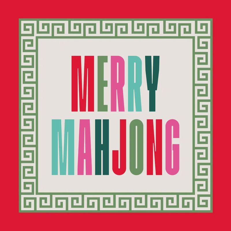 Holiday Cocktail Napkins | Merry Mahjong