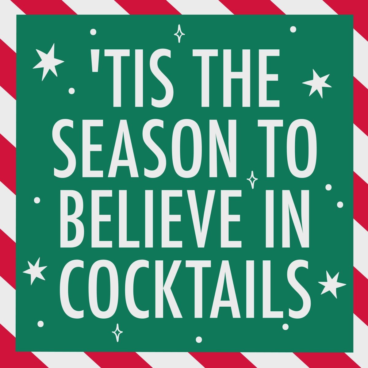 Holiday Funny Cocktail Napkins | Believe in Cocktails