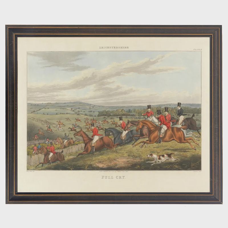 20 x 16 Framed Vintage Hunting Scene