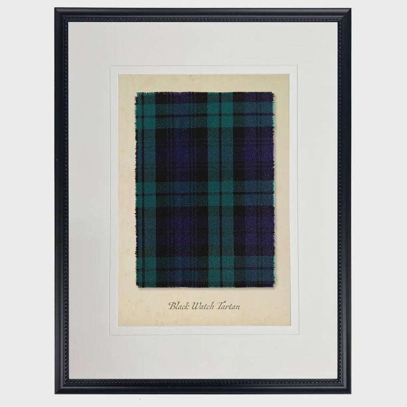 16 x 20 Black Watch Tartan Plaid Art