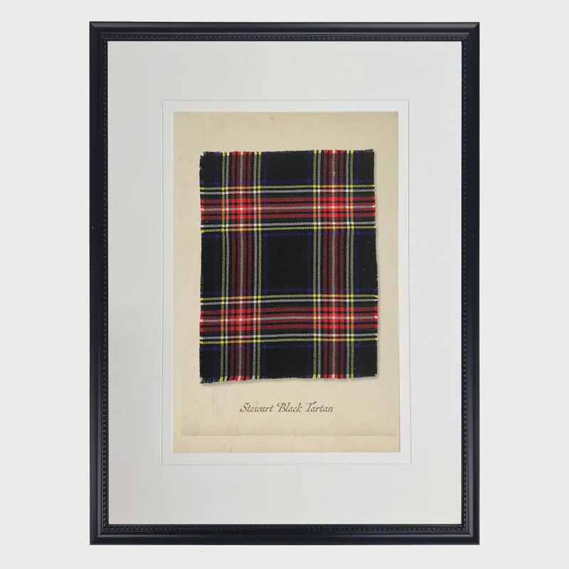 16 x 20 Stewart Black Tartan Plaid Art
