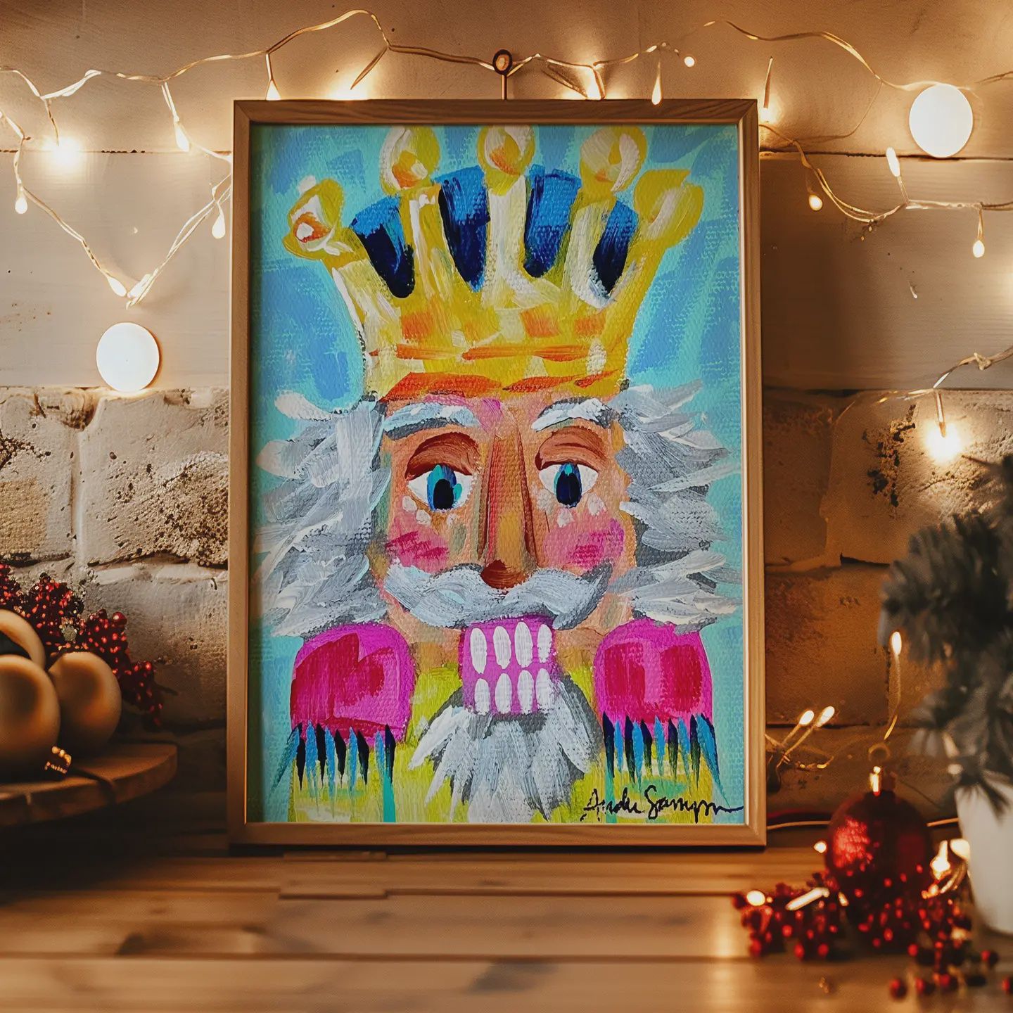 Nutcracker Christmas Reproduction Print | 5 x 7