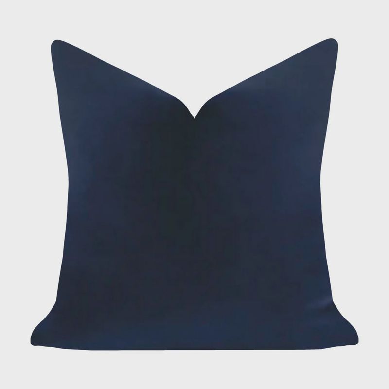 Cobalt Blue Velvet Accent Pillow