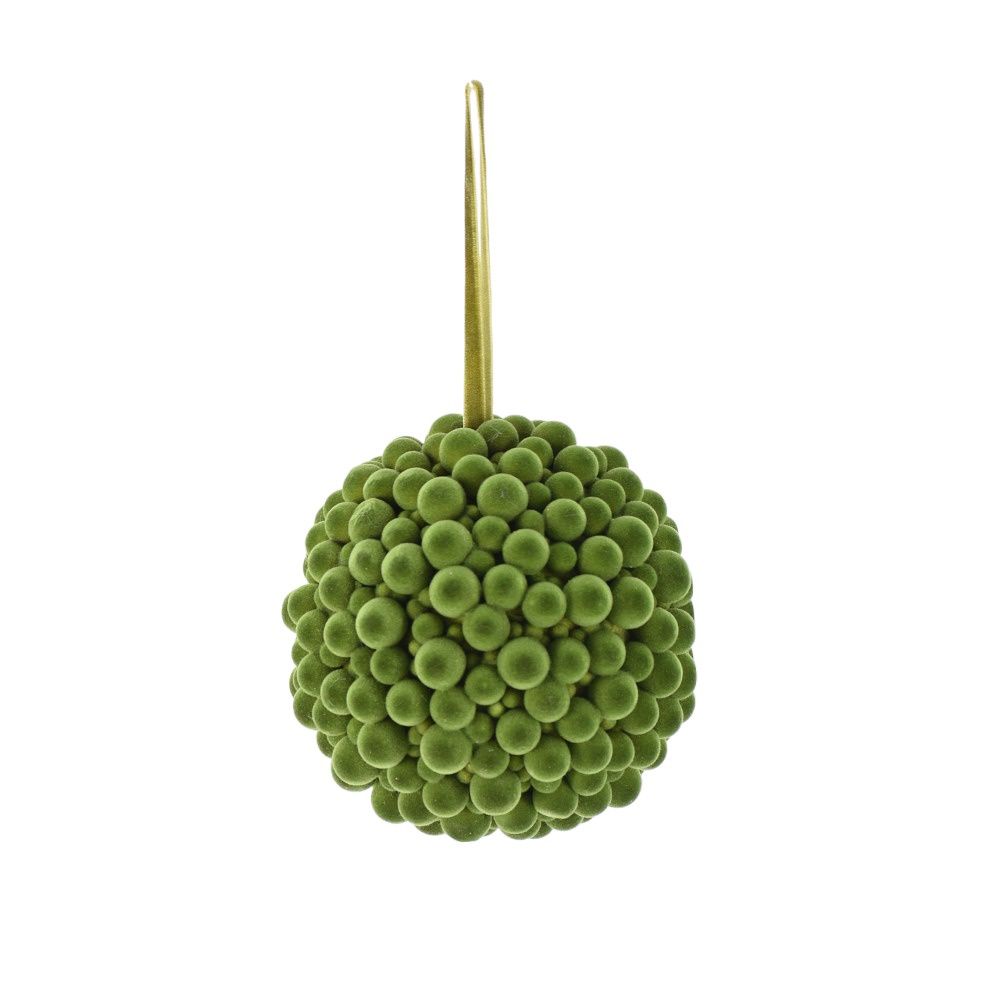 Green Bead Ball Ornament | 5&quot;